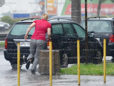 Oberwanie chmury nad Gdynia. Ogromna ulewa przeszla...