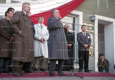 Wizyta prezydenta Lecha Walesy w Koscierzynie na Kaszubach...