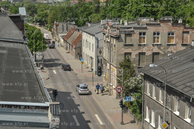 Gdańsk Orunia. Widok z dachu domu na ul. Podmiejskiej...