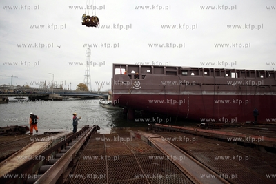 Stocznia Remontowa Shipbuilding SA. w Gdansku. Wodowanie...