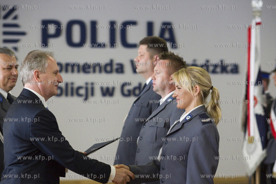 Aula Komendy Wojewódzkiej Policji w Gdańsku przy...