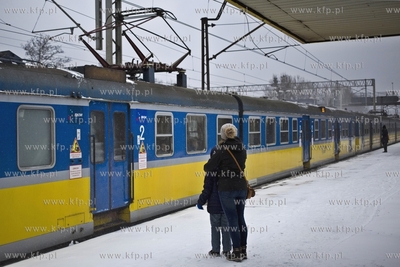 Zima. Przystanek SKM Gdynia Orłowo. 07.02.2017 fot....