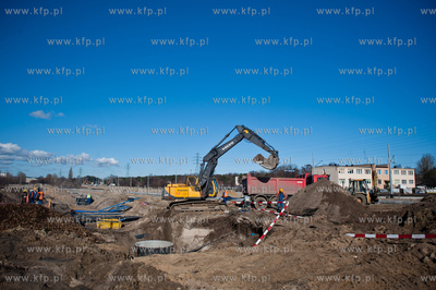 Gdansk. Budowa ulic i torowisk na ul Hallera i Uczniowskiej,...