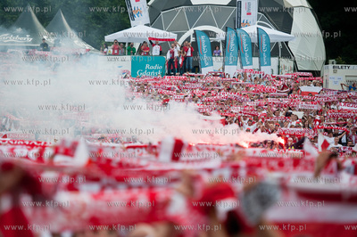 Gdansk. Strefa Kibica na Placu Zebran Ludowych gdzie...