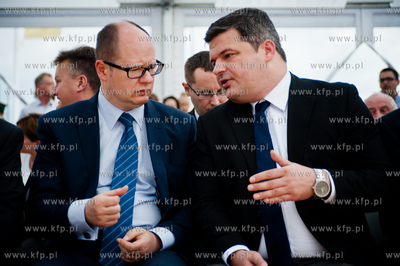 Gdansk. Rebiechowo. Uroczystosc wmurowania kamienia...