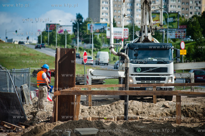 Gdansk. Ul. Franciszka Rakoczego. Budowa Pomorskiej...