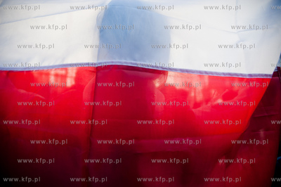 Gdansk. Pikieta osob solidarnych z Ukraina, zorganizowana...