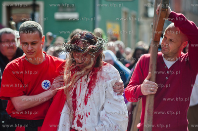 Wielki Piatek. Misterium Meki Panskiej na ulicach Gdanska....