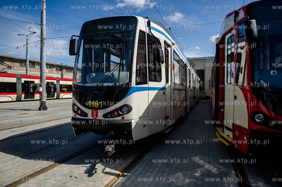 Gdansk. Wrzeszcz. Zajezdnia tramwajowa Zakladu Komunikacji...