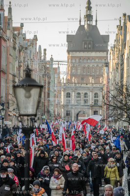 Gdansk. Manifestacja w obronie Wolnych Mediow zorganizowana...