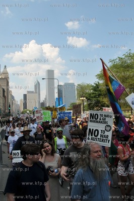Chicago. Manifestacja przedstawicieli ruchu Okupuj...