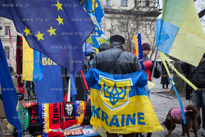 Lwow, Ukraina NZ Demonstracje antyrzadowe na placu...