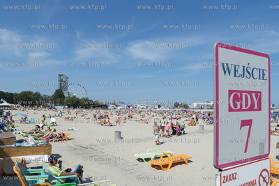 Gdynia. Plaża śródmiejska. 21.07.2018