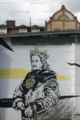 Mural Bitwa pod Grunwaldem na stacji niskiego napięcia...