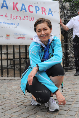 Gdansk, Dlugi Targ. Beata Sadowska wraz z Dariuszem...