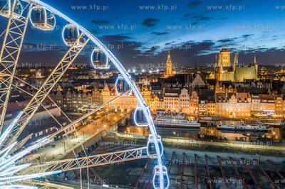 Gdansk, Stare Miasto, diableskie kolo widokowe na Wyspie...
