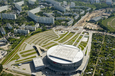 Gdansk Zabianka i Sopot z lotu ptaka. Hala Ergo Arena...