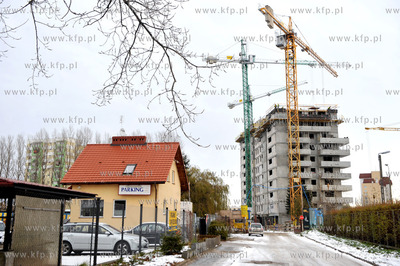 Gdansk Przymorze.Budowa przez firme INPRO osiedla Trzy...
