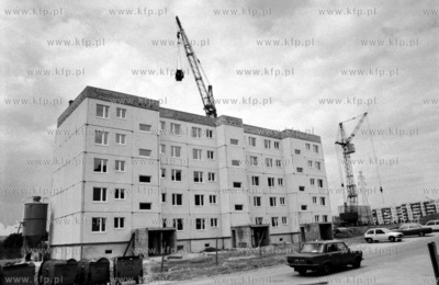 Budowa na ul. Cebretowicza w Gdansku, Chelmie. 19.06.1993...