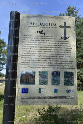 Lapidarium dawnego cmentarza ewangelickiego w Lipuszu...