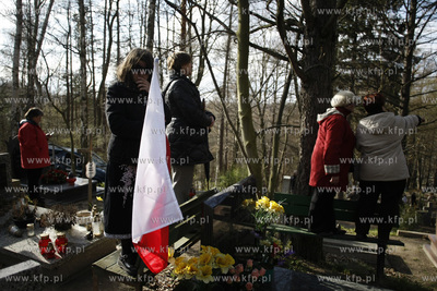 Gdansk. Cmentarz Srebrzysko. Pogrzeb Anny Walentynowicz,...