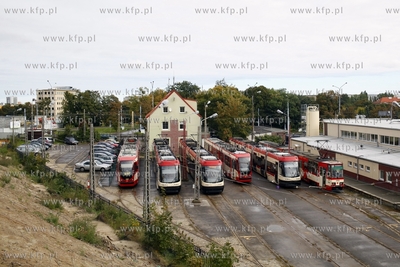 Zajezdnia tramwajowa przy ul.Wita Stwosza w Gdansku....
