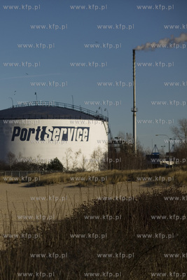 Gdansk. Westerpaltte. Port Polnocny. Firma Port Service...