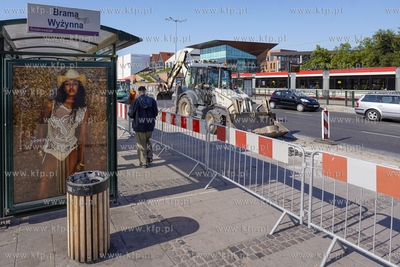 Remont przystanku autobusowego Brama Wyżynna w Gdańsku....