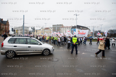 Gdansk. Manifestacja niezadowolonia, zorganizowana...