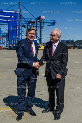 Gdansk. Terminal kontenerowy DCT. Uroczystosc inauguracji...