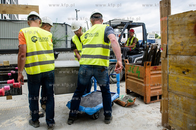 Gdansk. Oliwa. Uroczystosc wmurowania kamiena wegielnego...