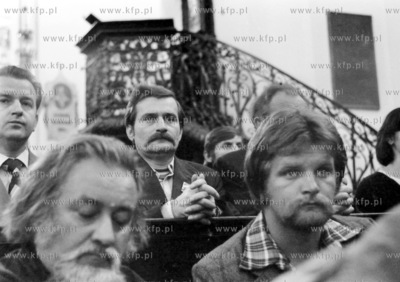 Delegacja Solidarnosci na mszy w kosciele sw. Krzyza...