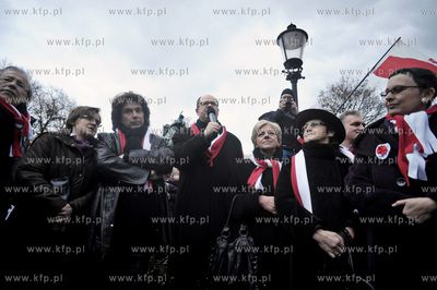 Wielka parada Niepodleglosci w Gdansku. Wsrod uczestnikow...