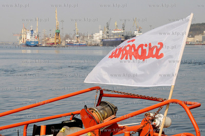 Protest pracownikow Gdynskiego WUZ przeciwko prywatyzacji....