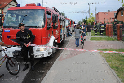 W Domu Opieki w Rumi doszlo do pozaru w pomieszczeniu...