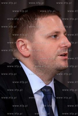 Gdansk. Konferencja prasowa prezesa Amber Gold Marcina...