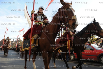Gdansk, huczne obchody 90 rocznicy odzyskania niepodleglosci....
