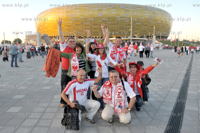 Gdansk. Stadion pilkarski PGE Arena. Mecz towarzyski...
