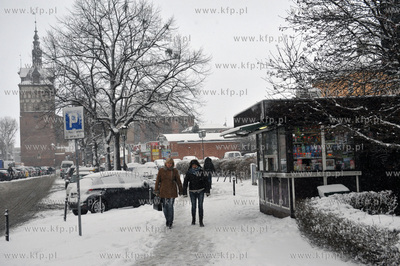 Gdansk zima. Targ Weglowy. 11.01.2013 Fot. Maciej Kosycarz...