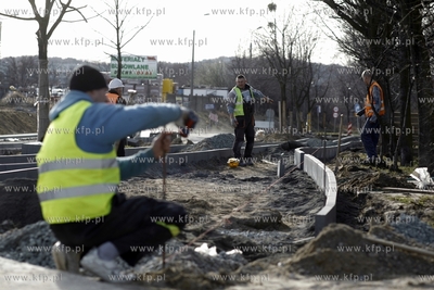 Gdańsk. Prace przy budowie Trasy Słowackiego na odcinku...