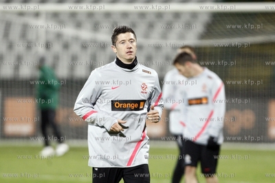 Gdansk. Stadion przy ul. Traugutta. Trening reprezentacji...