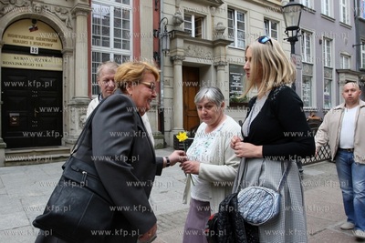 Gdańsk. Pola Nadziei. Nz. Henryka Strycharska Krzywonos...