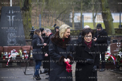 Cmentarz Garnizonowy w Gdańsku.  Minister Anna Maria...