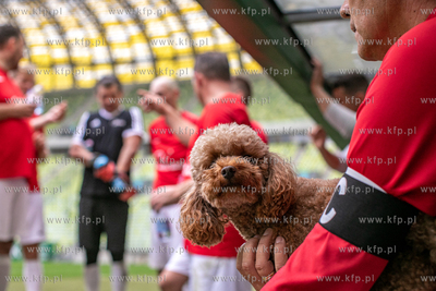 Stadion Gdańsk. Mecz towarzyski drużyn piłkarskich...
