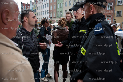 Gdansk. Dlugi Targ. Telewizja CNN International w ramach...