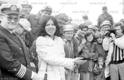 Izabela Sierakowska - matka chrzestna statku Lublin...