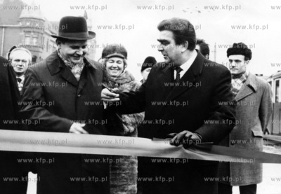 Otwarcie wezla Hucisko w Gdansku. Symbolicznego przeciecia...
