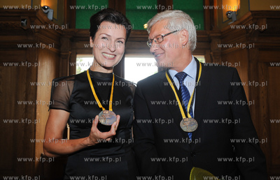 Gdansk. Ratusz Staromiejski. Wreczenie Medali Stolema...