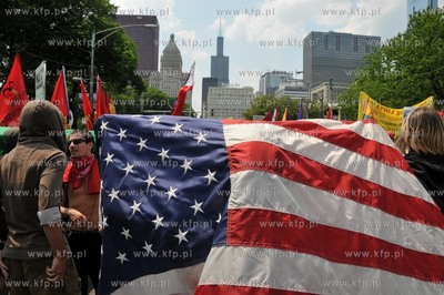Chicago. Manifestacja przedstawicieli ruchu Okupuj...