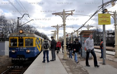 Remontowany przystanek Szybkiej Kolei Miejskiej w Sopocie....